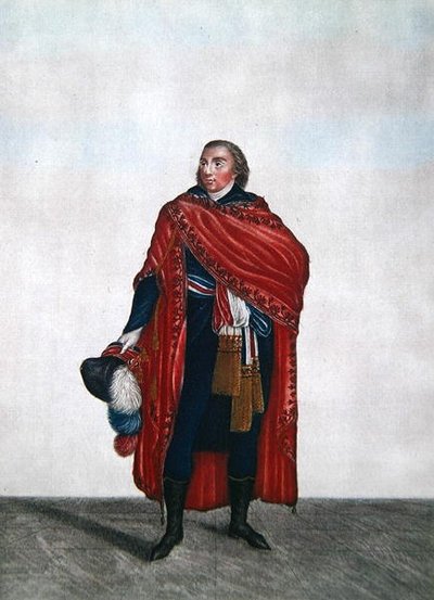 Strój reprezentanta ludu w okresie dyrekcji, ok. 1797 (kolorowa rycina) autorstwa French School