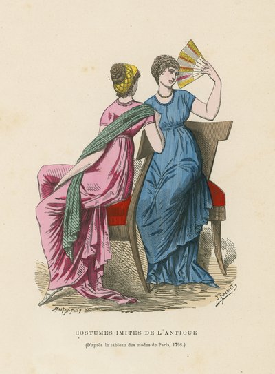 Stroje naśladujące starożytność, 1798 autorstwa French School