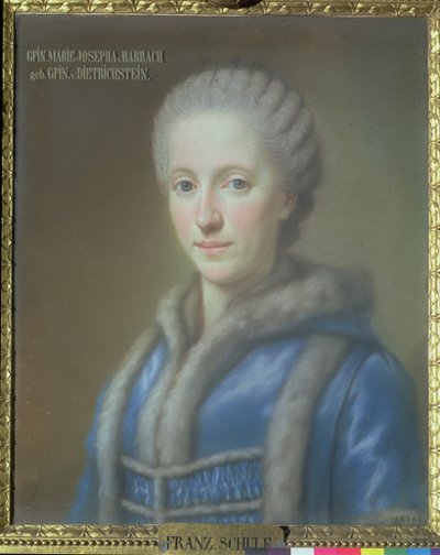 Hrabina Maria Josepha von Harrach, żona hrabiego Guido von Harrach (1732-83) autorstwa French School