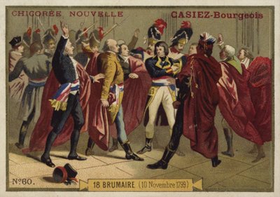 Zamach stanu 18 Brumaire, rewolucja francuska, 10 listopada 1799 autorstwa French School