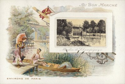Para rozmawiająca nad jeziorem autorstwa French School