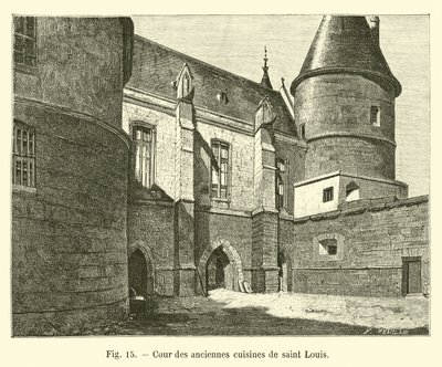 Dziedziniec dawnych kuchni Saint Louis autorstwa French School