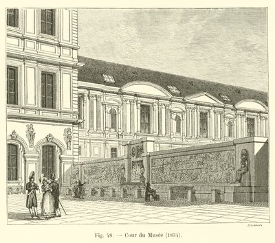 Dziedziniec Muzeum, 1834 autorstwa French School