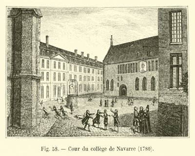 Dziedziniec Kolegium Nawarry, 1780 autorstwa French School