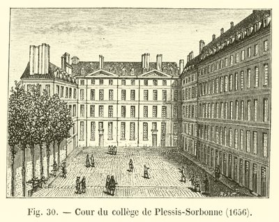Dziedziniec kolegium Plessis-Sorbonne, 1656 autorstwa French School