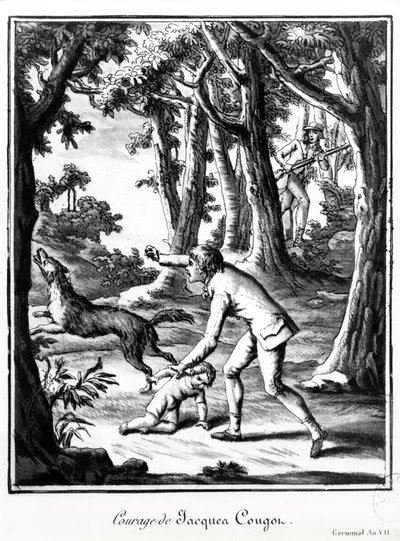 Odwaga Jacquesa Cougona, 1799 autorstwa French School