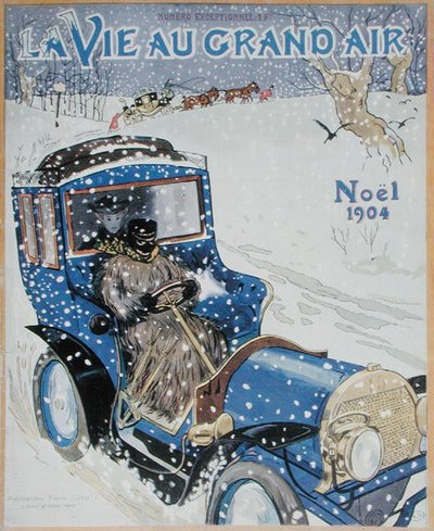 Okładka świątecznego numeru magazynu „La Vie au Grand Air” autorstwa French School
