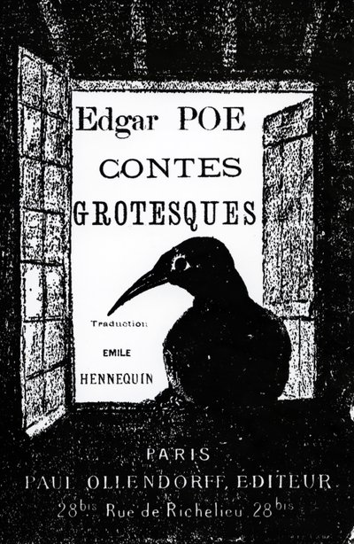 Okładka do Contes Grotesques Edgara Allana Poe, opublikowana w 1882 r. autorstwa French School