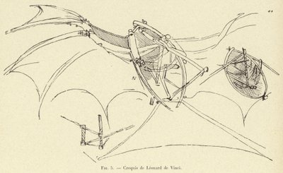szkic Leonarda da Vinci autorstwa French School