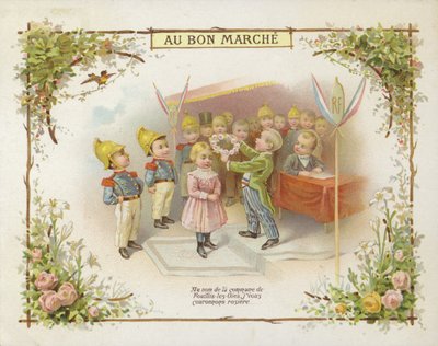Ukoronowanie dziewczyny pierścieniem kwiatów autorstwa French School
