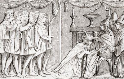 Koronacja Zygmunta na cesarza Świętego Cesarstwa Rzymskiego przez papieża Eugeniusza IV w 1433, z L