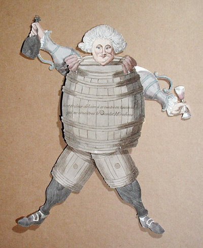 Wycinanka Louis Riqueti (1754-95) Vicomte de Mirabeau, ok. 1790 (patrz także 104552) autorstwa French School