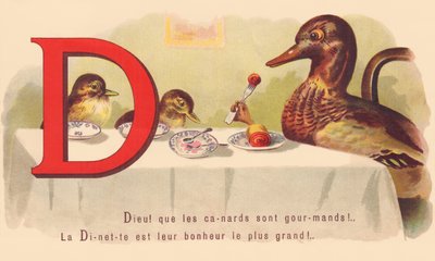 C: Boże! Te kaczki są zachłanne! Dinette to ich największe szczęście! autorstwa French School