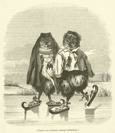 Ze starej holenderskiej ryciny (grafika) autorstwa French School