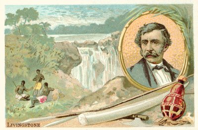David Livingstone, szkocki misjonarz i odkrywca (chromolitho) autorstwa French School