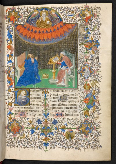 Dawid i Pan, Brewiarz Jana Nieustraszonego, dod. 35311, k.8r autorstwa French School