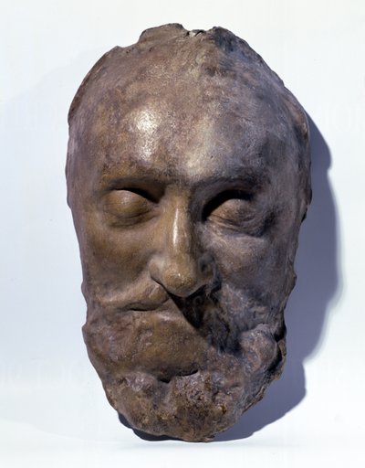 Maska pośmiertna Henryka IV (1553-1610) króla Francji (wosk) autorstwa French School