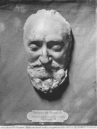 Maska pośmiertna Henryka IV Francji, 1793 (tynk) autorstwa French School