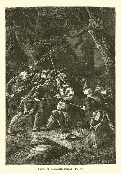 Śmierć Chevaliera dAssas autorstwa French School