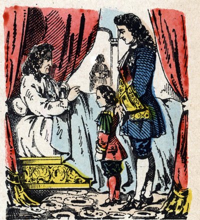Śmierć Ludwika XIV w Wersalu, 1 września autorstwa French School