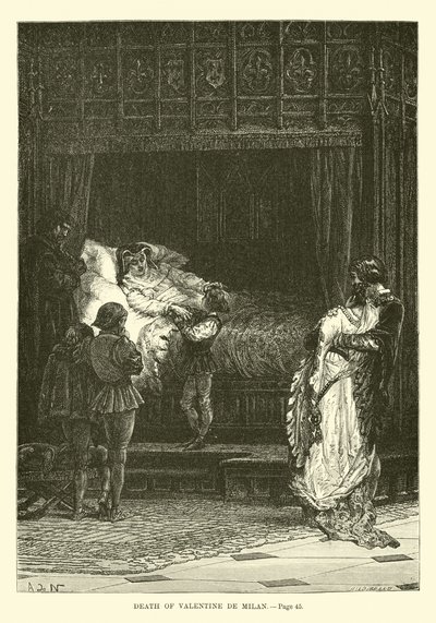 Śmierć Valentine de Milan autorstwa French School