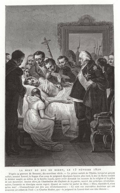 Śmierć księcia Berry, 13 lutego 1820 autorstwa French School