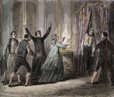 Śmierć Louis Henri Joseph de Bourbon, Prince of Conde (Ludwik VI Henry of Bourbon Conde) - Śmierć księcia Conde (Louis VI Henry of Bourbon Conde) autorstwa French School