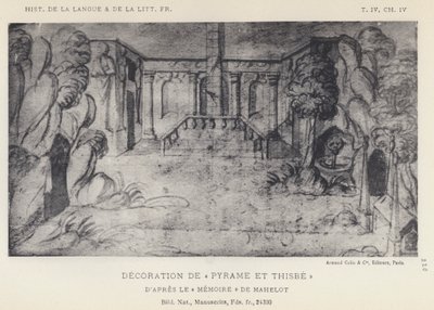 Dekoracja Pyramus i Thisbe (lito) autorstwa French School