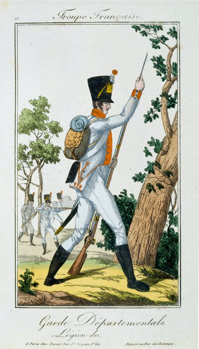 Straż Departamentalna, z Troupes Francaises, wyd. w Basset, Paryż, c.1790 autorstwa French School