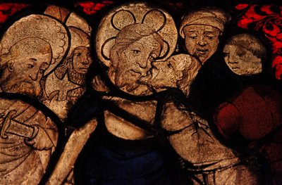 Przedstawiający szczegół z Zdrada Judasza Zdrada, pierwotnie z kościoła Betton w Bretanii autorstwa French School