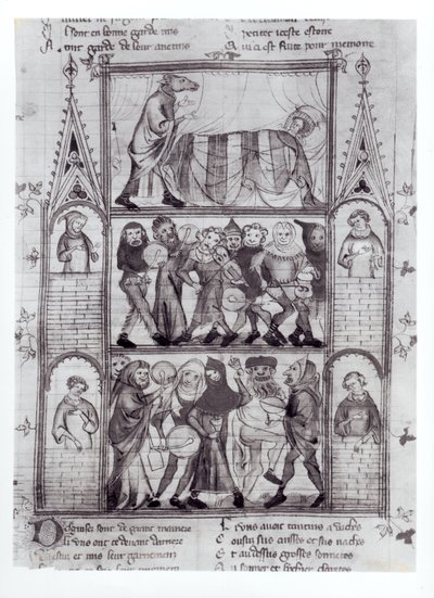 Niezgodni muzycy z „Historii Fauvel” Gervais du Bus autorstwa French School