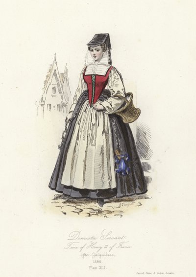 Sługa domowy z czasów Henryka III Francji autorstwa French School
