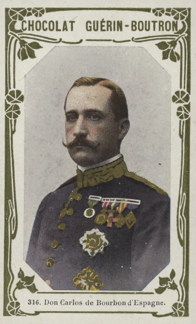 Don Carlos de Bourbon dEspagne (kolorowe zdjęcie) autorstwa French School