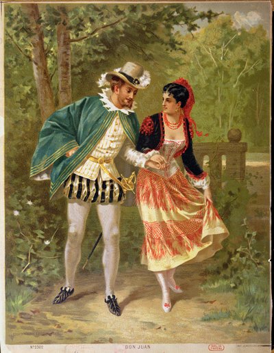 Don Juan, scena ilustrująca operę Don Giovanni Wolfganga Amadeusza Mozarta (1756-91), 1879 autorstwa French School