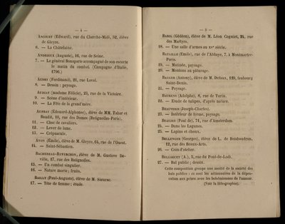 Podwójna strona z Salon des Refuses, 1863 autorstwa French School