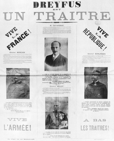 Dreyfus est un tracere, plakat z portretami jego przeciwników, koniec XIX w. autorstwa French School