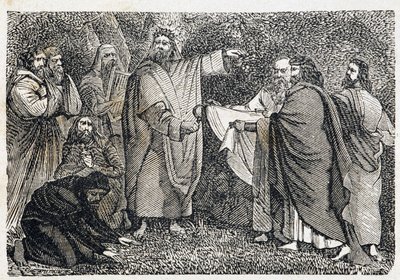 Druidzi zbierający jemiołę - w "Paryżu przez wieki" autorstwa French School