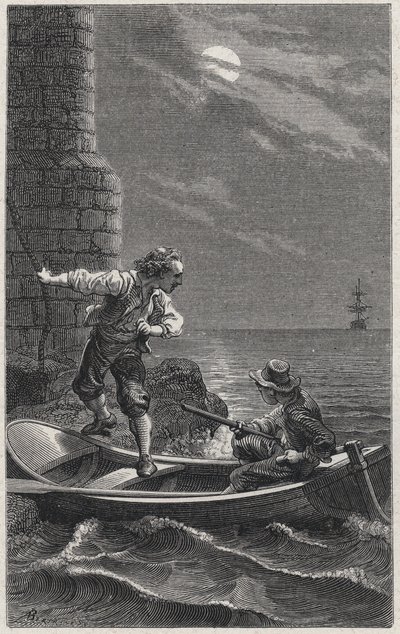 Duguay-Trouins Ucieczka z angielskiej niewoli autorstwa French School