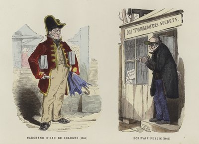 Sprzedawca wody kolońskiej, 1845 i publicysta, 1840 autorstwa French School