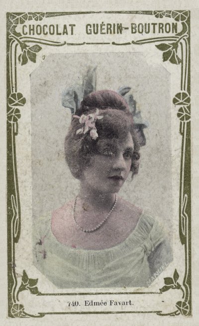 Edmee Favart (kolorowe zdjęcie) autorstwa French School