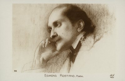 Edmond Rostand (1868-1918), francuski poeta i dramaturg (litografia) autorstwa French School