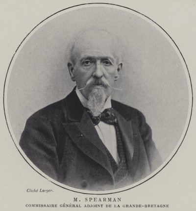 Edmund Spearman, zastępca komisarza generalnego Brytyjskiej Komisji ds. Wystawy Uniwersalnej 1900, Paryż (kolor lito) autorstwa French School