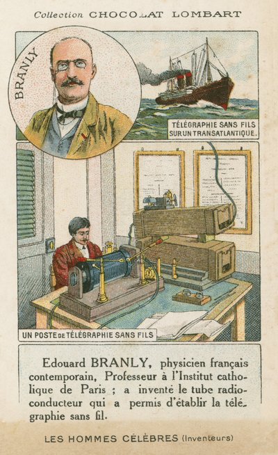 Edouard Branly, francuski fizyk i wynalazca autorstwa French School