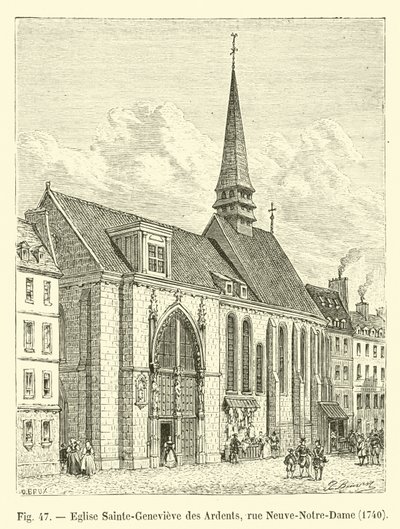 Kościół Sainte-Genevieve des Ardents, rue Neuve-Notre-Dame, 1704 autorstwa French School