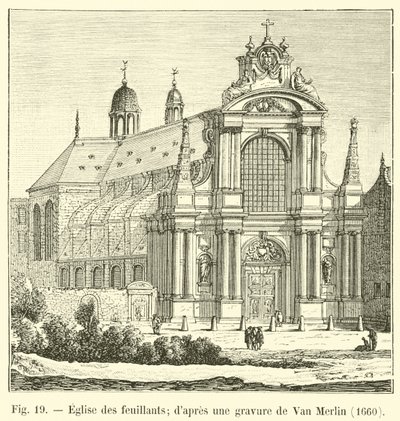 Kościół Feuillantów; wg ryciny Van Merlina, 1660 autorstwa French School