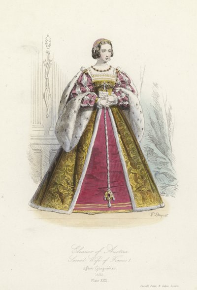 Eleonora Austriacka, druga żona Franciszka I z Francji autorstwa French School