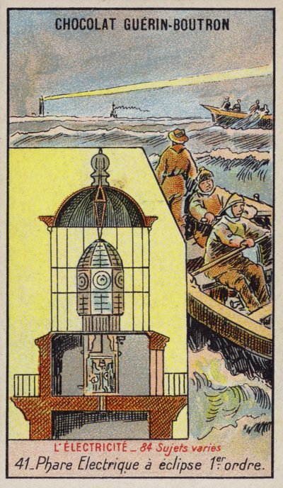Latarnia elektryczna (chromolitho) autorstwa French School