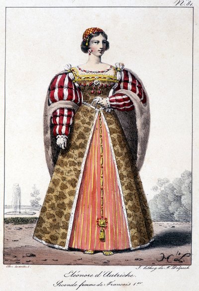 Eleonora Austriacka (1498/1558), infante hiszpańska, żona króla Portugalii Manoela i druga żona Franciszka I, króla Francji. autorstwa French School