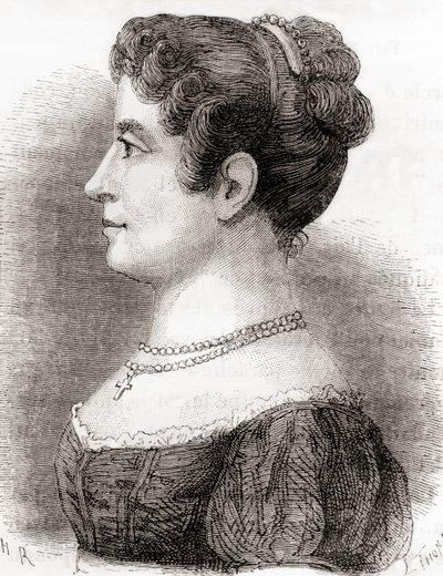 Élisa Garnerin, z "Les Merveilles de la Science", opublikowanego ok. 1870 r. (litografia) autorstwa French School