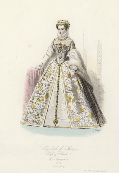 Elżbieta Austriacka, żona Karola IX z Francji autorstwa French School